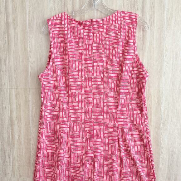 J.McLaughlin Sophia Sheath Dress Women XL Pink Sleeveless Caribe Square $218 - Picture 12 of 15